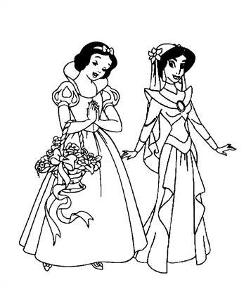 Kids-n-fun.com | 33 coloring pages of Disney Princesses